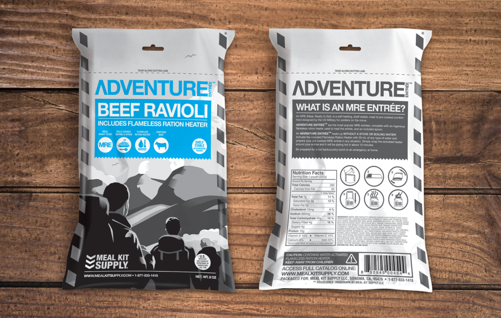 Meal Kit Supply Beef Ravioli Package Design
